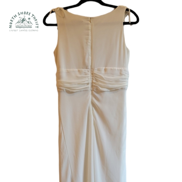 Vintage White Cocktail Dress Tie Strap - Picture 6 of 11